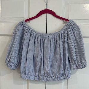 Juniper Blue cropped top